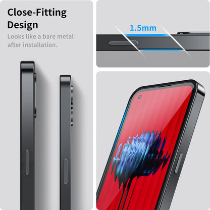 Magnetic phone case close-fitting edges, slim 1.5mm profile and button cutouts, black