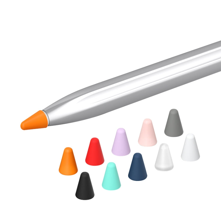 Silicone nib caps set for stylus, with orange cap and assorted multicolor tips