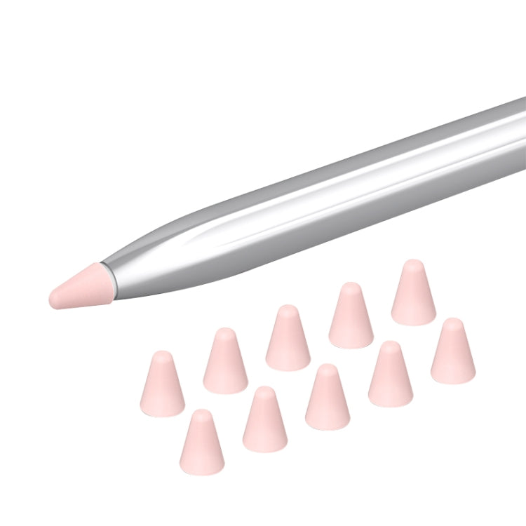 Silicone nib caps set for stylus, with light pink cap and several pale pink tips