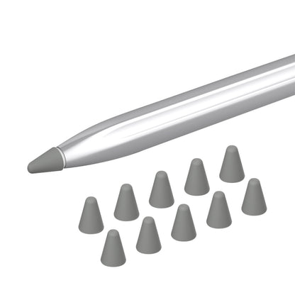 Silicone nib caps set for stylus, with grey cap and several matching grey tips