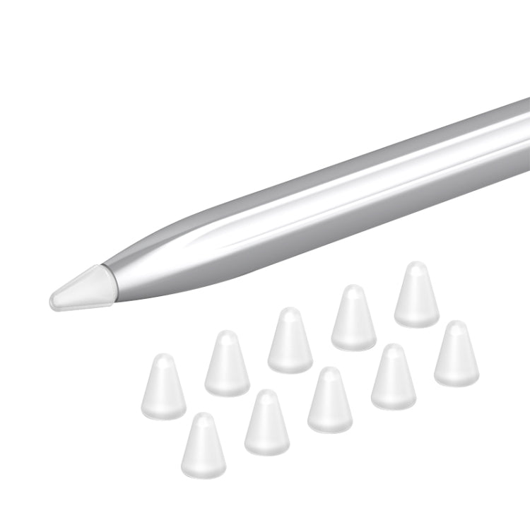 Silicone nib caps set for stylus, featuring a white cap and white cone tips