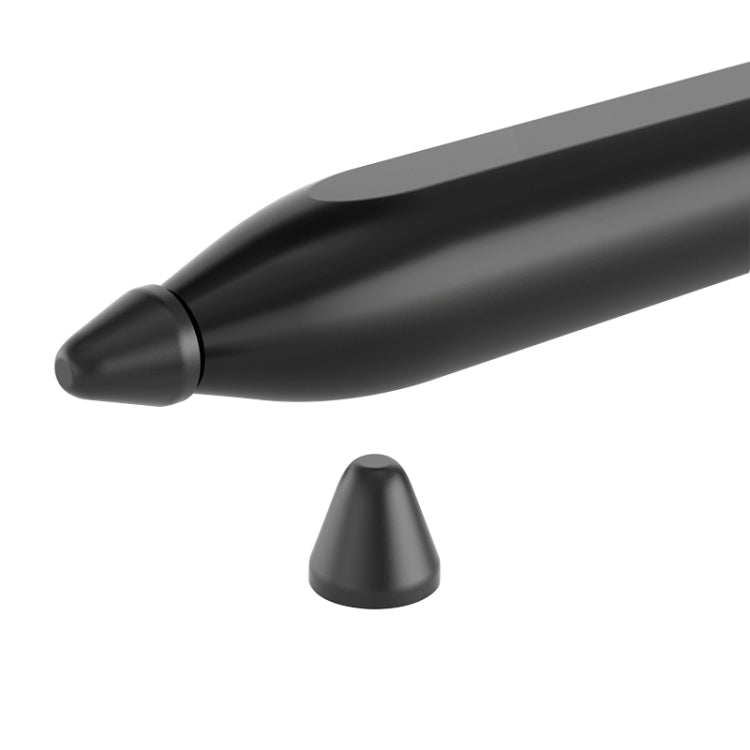 Silicone nib cap set with black tips, includes replacement cap pieces
