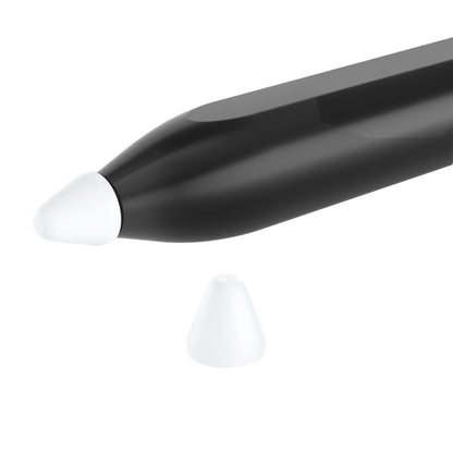 Silicone nib cap set with white tips, includes replacement cap pieces