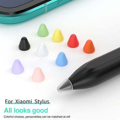 Colorful silicone nib cap set for stylus, with black and light caps