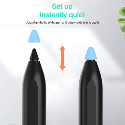 Silicone nib caps for stylus, instant alignment with black caps and blue spare