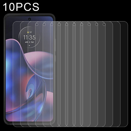 10-pack tempered glass screen protectors for curved smartphone screens, clear fit