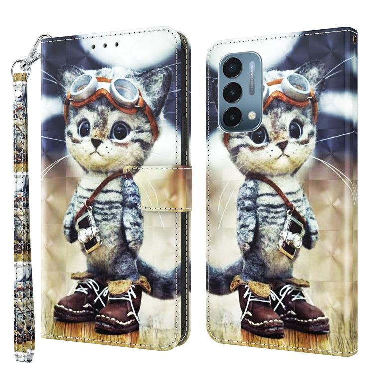 3D painted leather phone case set with cute cat portrait, front and back