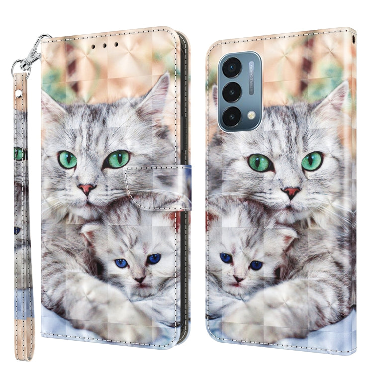3D painted leather phone case, two cat portraits with green eyes; wrist strap