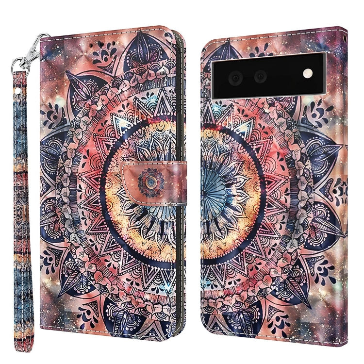 Brown leather phone case with ornate mandala artwork and raised camera cutouts