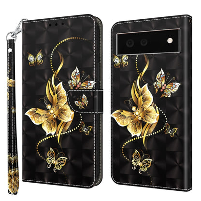 Black leather phone case with gold butterfly and floral artwork, visible camera cutouts