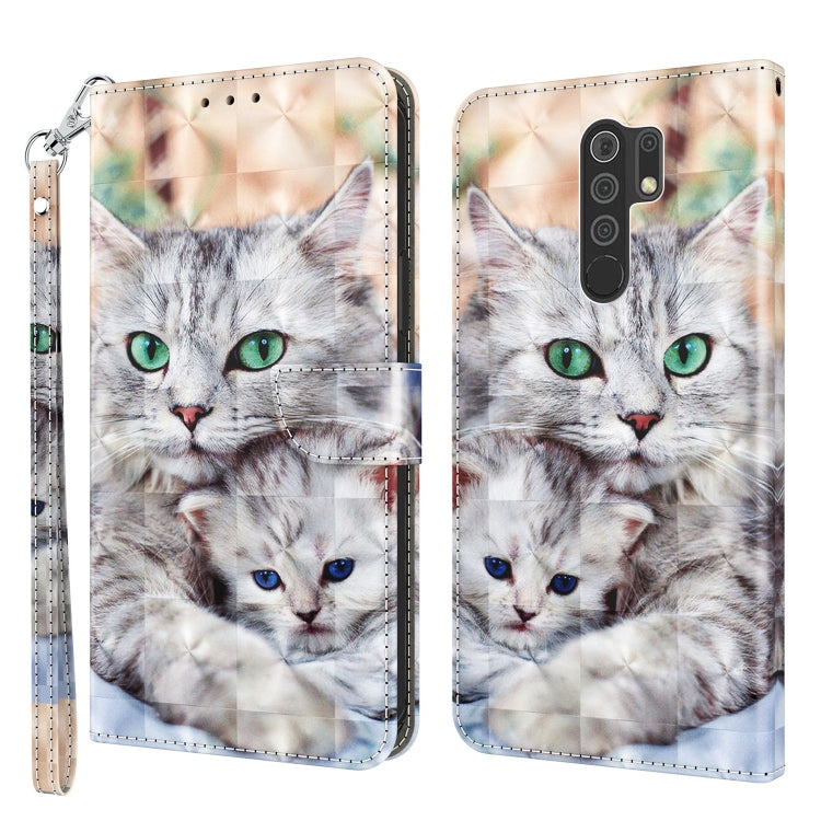 Cat portrait phone case wallet with wrist strap; front and back feature gray cats with green eyes