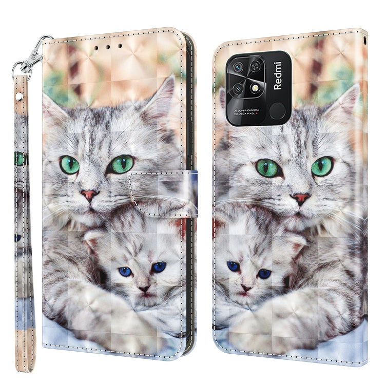 Cat portrait phone case wallet with wrist strap; back camera cutout with gray cat green eyes