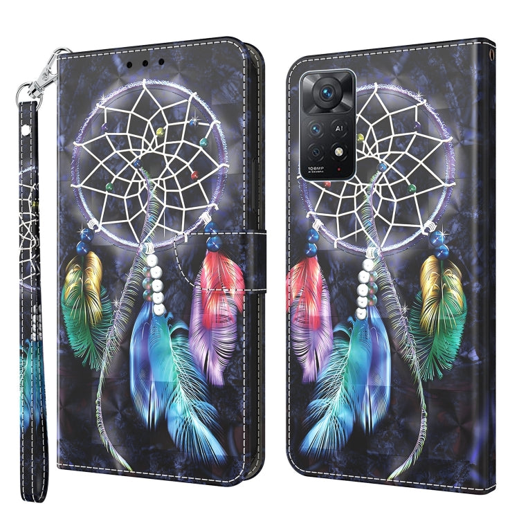 Dreamcatcher feather phone case with wrist strap; back view shows camera module and feather art