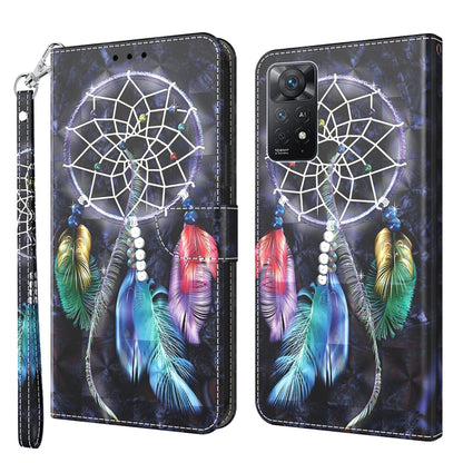 Dreamcatcher feather phone case with wrist strap; back view shows camera module and feather art
