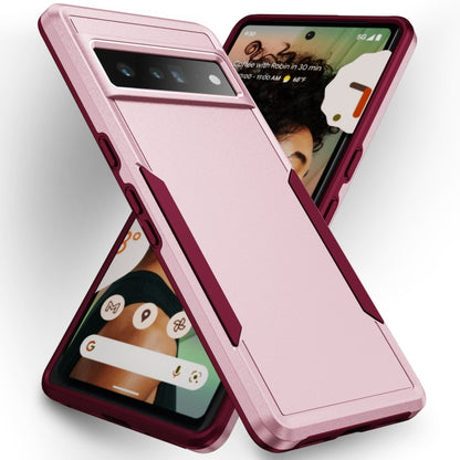 Pioneer armor phone case for Pixel 7 Pro, light pink back with rose-pink sides and bezel