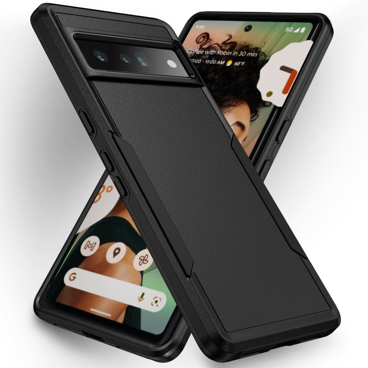 Pioneer armor phone case for Pixel 7 Pro, black dual-layer PC + TPU with camera cutout