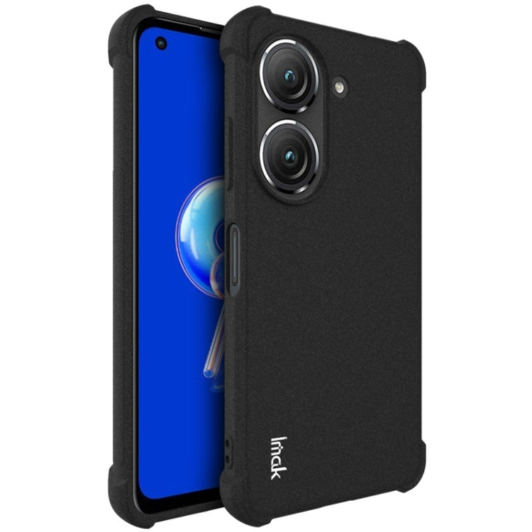 IMAK matte black TPU phone case with camera cutouts and protective corner bumpers