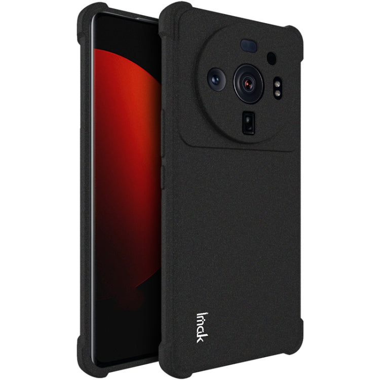 IMAK black TPU phone case with dual camera cutouts and raised side rails