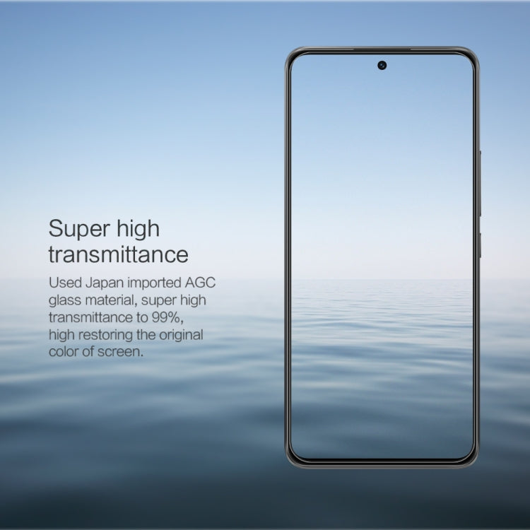 Tempered glass screen protector film for Xiaomi 12 Lite, clear front with rounded edges