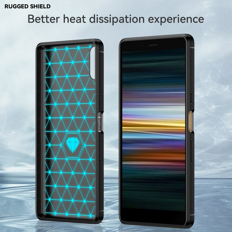 Brushed texture carbon fiber TPU phone case, black, front and back protection
