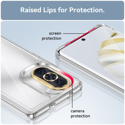 Clear phone case with raised lips for screen and camera protection, Huawei nova 10 Pro