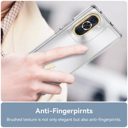 Clear anti-fingerprint phone case with raised camera ring, for Huawei nova 10 Pro