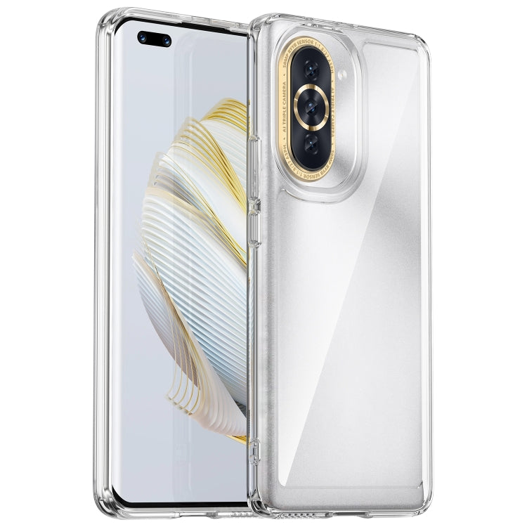 Acrylic TPU phone case with clear finish, transparent back, raised camera ring