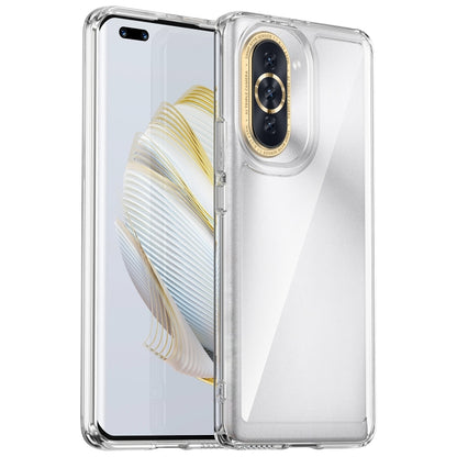 Acrylic TPU phone case with clear finish, transparent back, raised camera ring