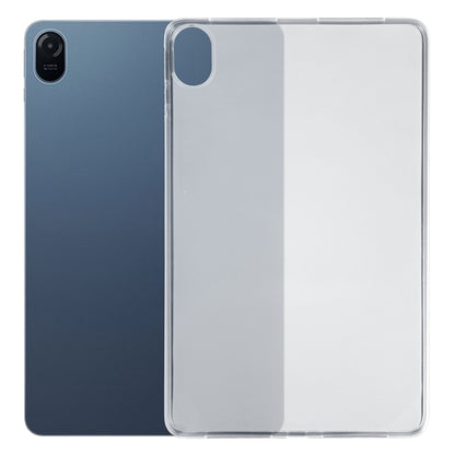 Frosted clear TPU tablet case with camera and button cutouts, slim protective cover