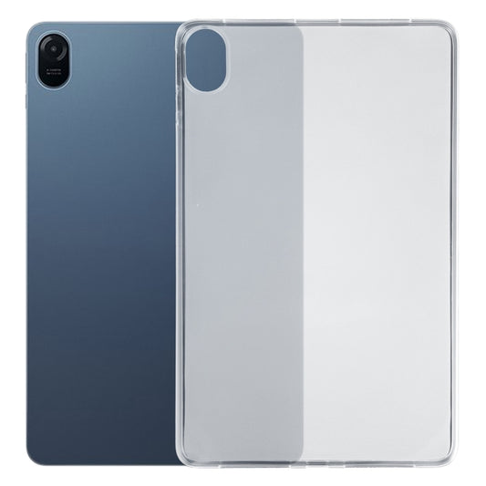 Frosted clear TPU tablet case with camera and button cutouts, slim protective cover