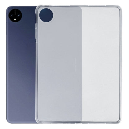Frosted clear TPU tablet case with large camera opening and snug protective frame