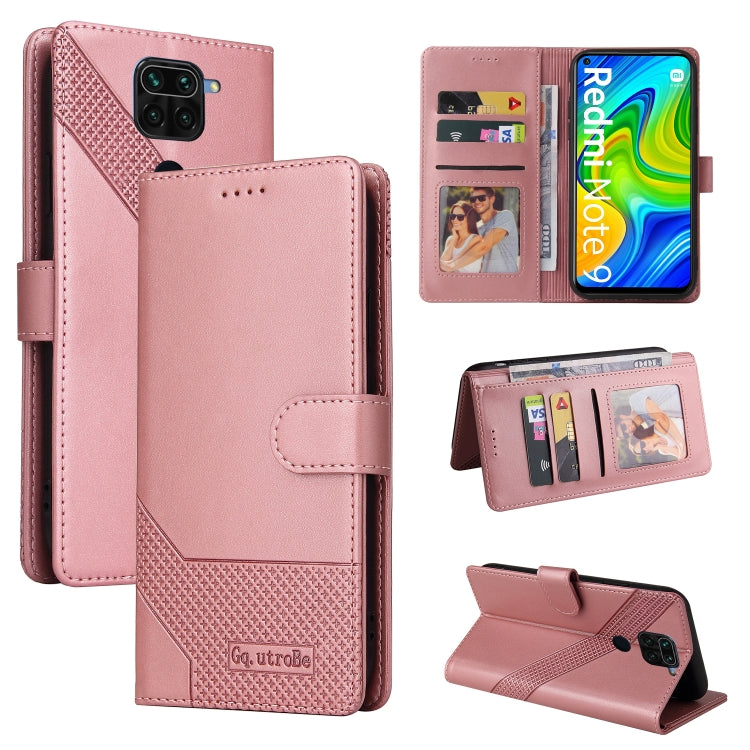 Rose gold magnetic leather wallet phone case with card slots and flip cover