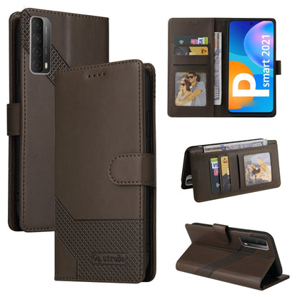 Magnetic leather phone case folio, brown with card slots and kickstand