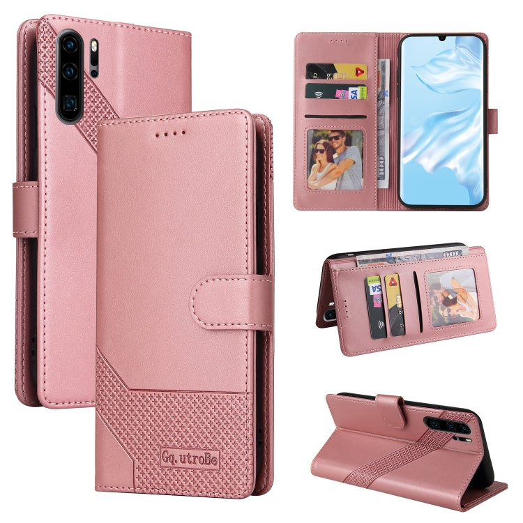 Rose gold magnetic leather wallet phone case with card slots and viewing pocket