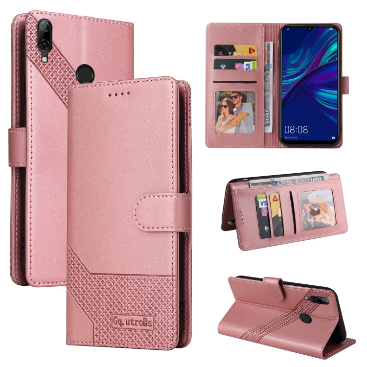Rose gold leather folio phone case with magnetic flap, card slots, and stand