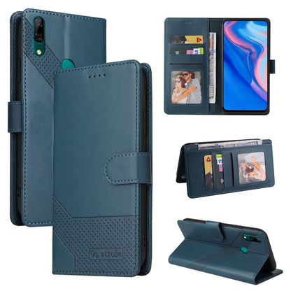 Magnetic leather phone case folio, teal blue with card slots and magnetic closure