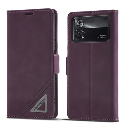 Wine red fold-over leather phone case with side strap and camera cutout