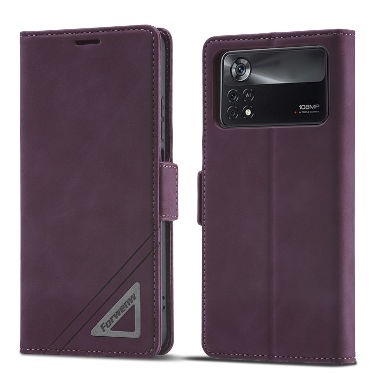 Wine red dual-side wallet phone case with side strap and rear camera openings