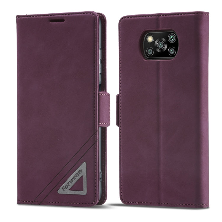 Wine red folio-style leather phone case with side strap and rear camera window