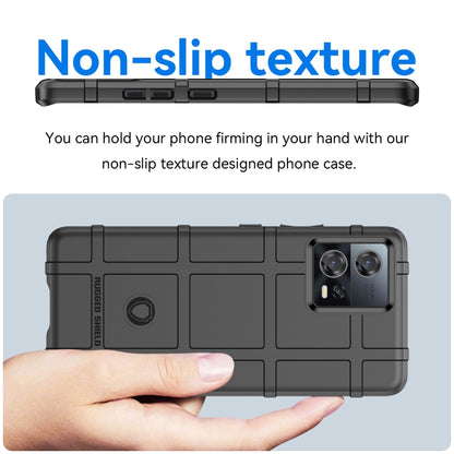 Black rugged TPU phone case with non-slip texture and side button coverage