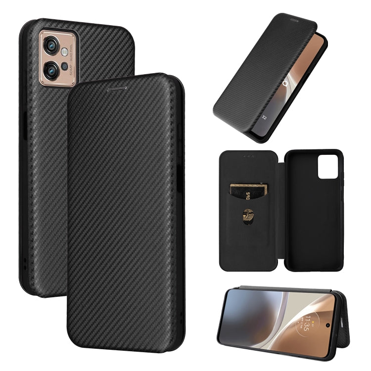 Flip phone case with carbon fiber texture, black, slim front cover and card slot