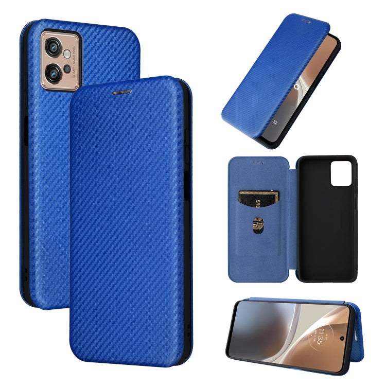 Blue carbon-fiber texture flip phone case with card slot and camera cutout