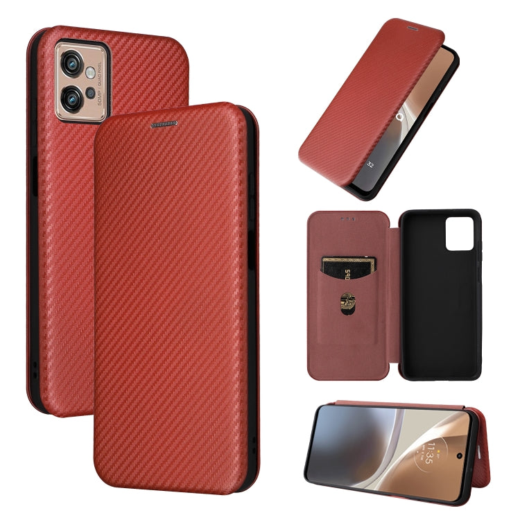 Red carbon-fiber texture flip phone case with card slot and camera cutout