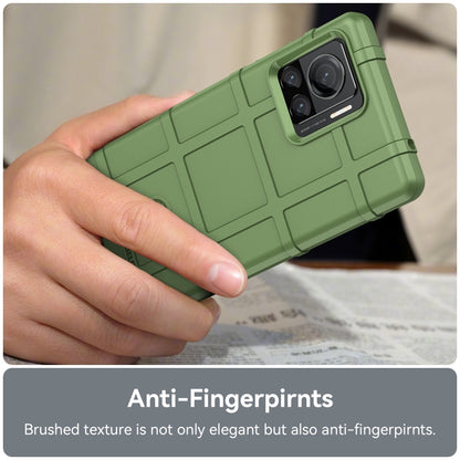 Green TPU phone case with textured grip, rear camera cutout, and buttons
