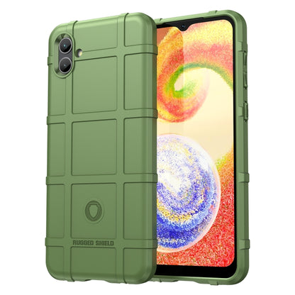 Shockproof TPU phone case with rugged shield texture, green, full coverage camera cutouts