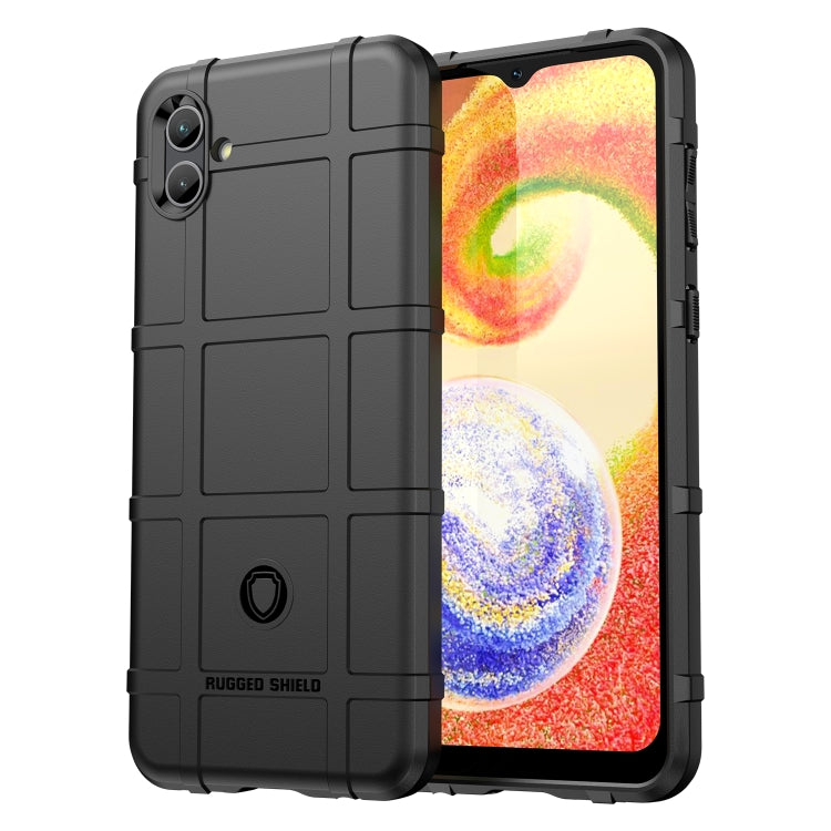 Shockproof TPU phone case with rugged shield texture, black, full coverage camera cutouts