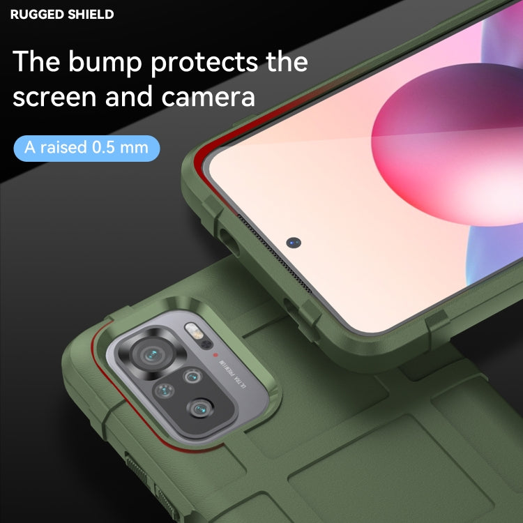 Green rugged TPU phone case with raised lip for camera and screen protection