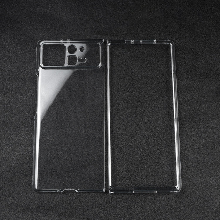 Clear phone case with hinged design, protective covers for front and back