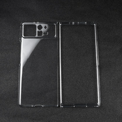Clear phone case with hinged design, protective covers for front and back
