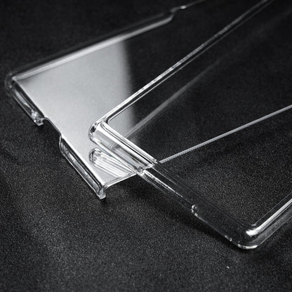Clear PC phone case corner protection with precise cutouts and raised lip